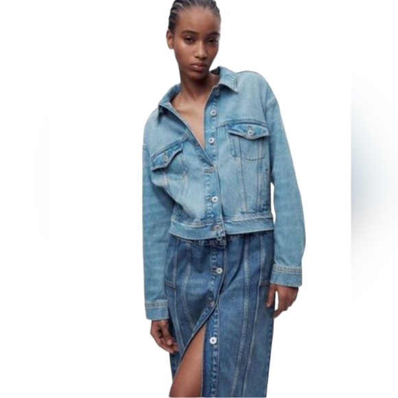 Zara Dresses & Skirts - Zara X Maison Detachable Denim Dress Size XS-S